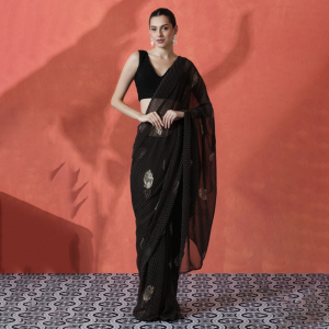 Ready to wear Poly Georgette Floral Saree