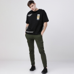 Men Olive Green Solid Slim-Fit Track Pants